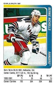 1991-92 Panini Hockey Stickers #288 Bernie Nicholls Front