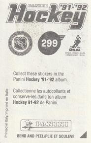 1991-92 Panini Hockey Stickers #299 Mike Ramsey Back