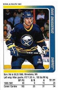 1991-92 Panini Hockey Stickers #308 Dave Snuggerud Front