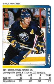 1991-92 Panini Hockey Stickers #309 Dave Andreychuk Front