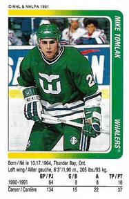 1991-92 Panini Hockey Stickers #319 Mike Tomlak Front