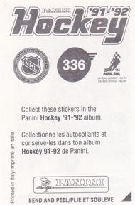 1991-92 Panini Hockey Stickers #336 Paul Coffey Back