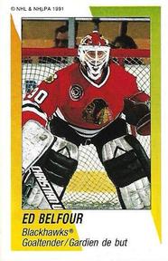 1991-92 Panini Hockey Stickers #337 Ed Belfour Front