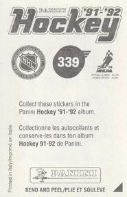 1991-92 Panini Hockey Stickers #339 Rob Blake Back