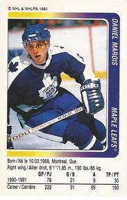 1991-92 Panini Hockey Stickers #95 Daniel Marois Front