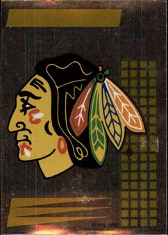 1992-93 Panini Hockey Stickers #2 Chicago Blackhawks Logo Front