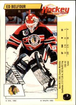 1992-93 Panini Stickers #3 Ed Belfour Front