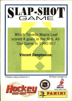 1992-93 Panini Hockey Stickers #6 Michel Goulet Back