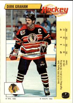 1992-93 Panini Hockey Stickers #7 Dirk Graham Front