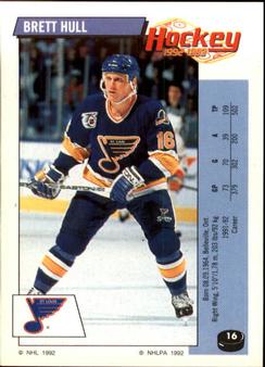 1992-93 Panini Hockey Stickers #16 Brett Hull Front