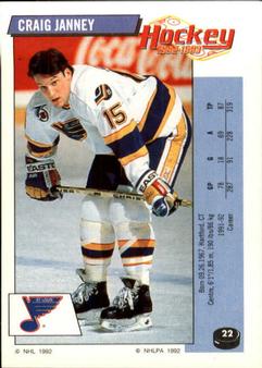 1992-93 Panini Hockey Stickers #22 Craig Janney Front