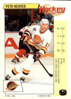 1992-93 Panini Hockey Stickers #31 Petr Nedved Front