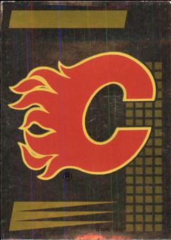 1992-93 Panini Hockey Stickers #38 Calgary Flames Logo Front