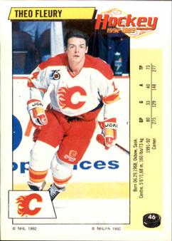 1992-93 Panini Stickers #46 Theo Fleury Front