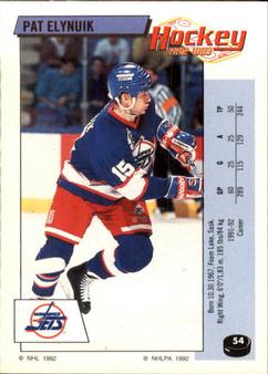 1992-93 Panini Hockey Stickers #54 Pat Elynuik Front