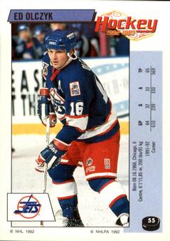 1992-93 Panini Hockey Stickers #55 Ed Olczyk Front