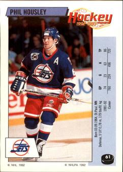 1992-93 Panini Hockey Stickers #61 Phil Housley Front