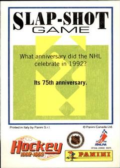 1992-93 Panini Hockey Stickers #69 Bob Kudelski Back