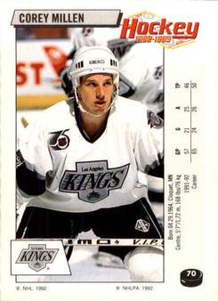 1992-93 Panini Hockey Stickers #70 Corey Millen Front