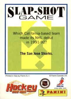 1992-93 Panini Hockey Stickers #71 Rob Blake Back