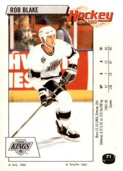 1992-93 Panini Hockey Stickers #71 Rob Blake Front