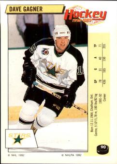 1992-93 Panini Stickers #90 Dave Gagner Front