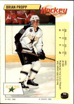 1992-93 Panini Hockey Stickers #93 Brian Propp Front