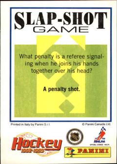 1992-93 Panini Hockey Stickers #94 Jim Johnson Back