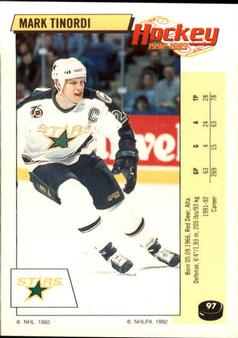 1992-93 Panini Hockey Stickers #97 Mark Tinordi Front