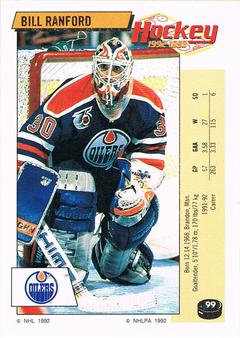 1992-93 Panini Hockey Stickers #99 Bill Ranford Front