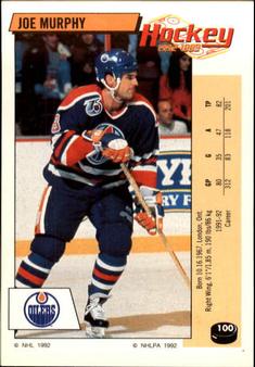 1992-93 Panini Hockey Stickers #100 Joe Murphy Front
