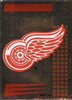 1992-93 Panini Hockey Stickers #110 Detroit Red Wings Logo Front
