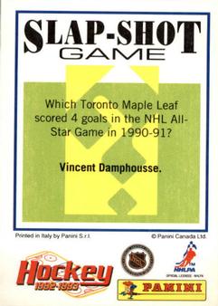 1992-93 Panini Hockey Stickers #116 Gerard Gallant Back