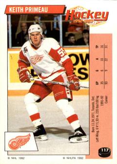 1992-93 Panini Hockey Stickers #117 Keith Primeau Front