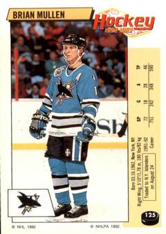 1992-93 Panini Hockey Stickers #125 Brian Mullen Front