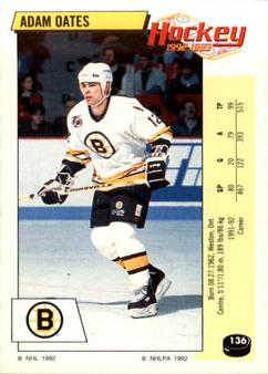 1992-93 Panini Hockey Stickers #136 Adam Oates Front
