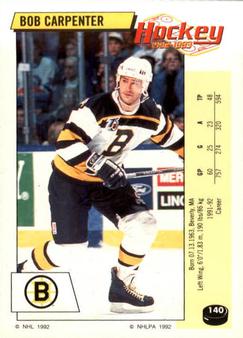 1992-93 Panini Hockey Stickers #140 Bob Carpenter Front