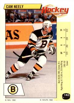 1992-93 Panini Stickers #143 Cam Neely Front