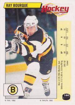 1992-93 Panini Stickers #144 Ray Bourque Front