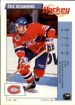 1992-93 Panini Hockey Stickers #156 Eric Desjardins Front