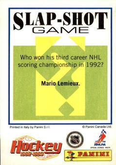 1992-93 Panini Hockey Stickers #169 Rod Langway Back