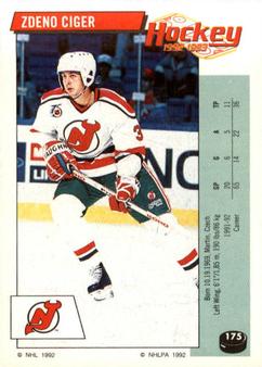 1992-93 Panini Hockey Stickers #175 Zdeno Ciger Front
