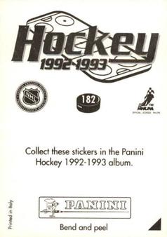 1992-93 Panini Hockey Stickers #182 Philadelphia Flyers Logo Back