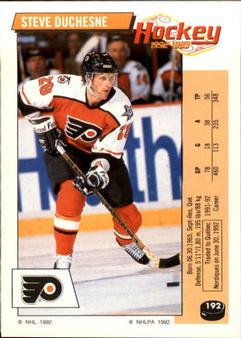 1992-93 Panini Hockey Stickers #192 Steve Duchesne Front