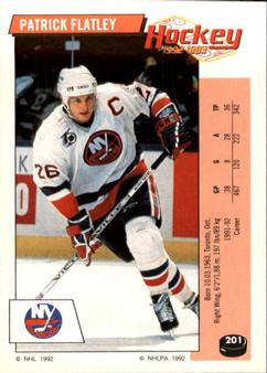 1992-93 Panini Hockey Stickers #201 Patrick Flatley Front