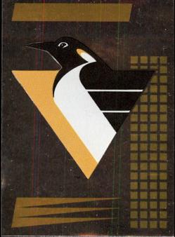 1992-93 Panini Hockey Stickers #218 Pittsburgh Penguins Logo Front