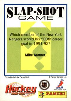 1992-93 Panini Hockey Stickers #222 Shawn McEachern Back