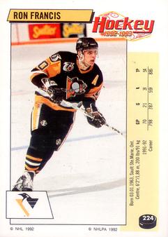 1992-93 Panini Hockey Stickers #224 Ron Francis Front