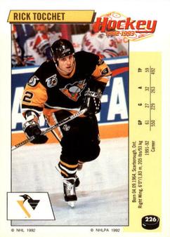 1992-93 Panini Hockey Stickers #226 Rick Tocchet Front
