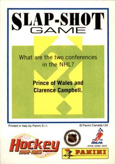 1992-93 Panini Hockey Stickers #237 Mike Gartner Back